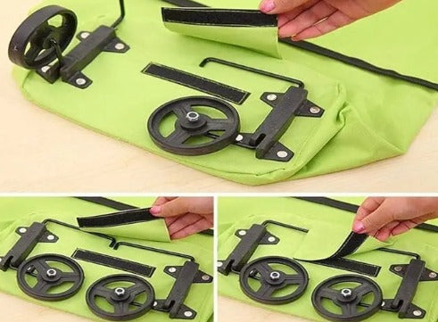 Foldable shopping trolley bag with wheels